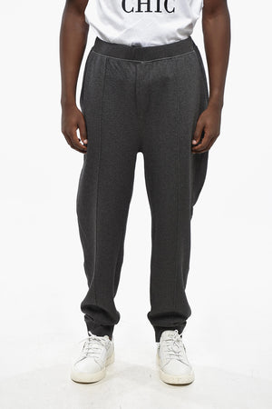 ID Brushed Cotton-Blend Joggers with Elastic Waist