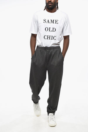 ID Brushed Cotton-Blend Joggers with Elastic Waist