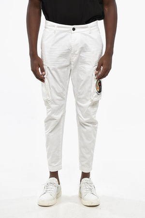 Einfarbige SEXY CARGO FIT Hose mit Kontrast-Patch