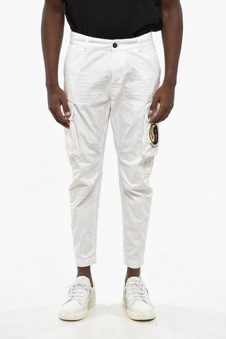 Einfarbige SEXY CARGO FIT Hose mit Kontrast-Patch
