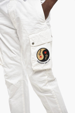 Einfarbige SEXY CARGO FIT Hose mit Kontrast-Patch