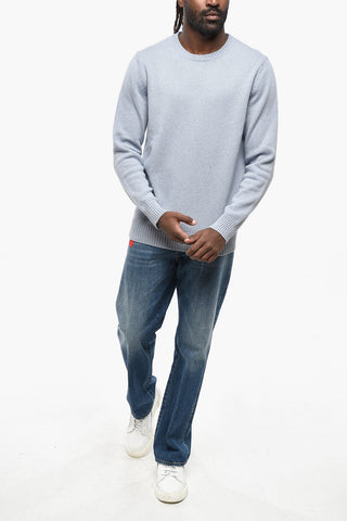Solid Cashmere and Wool Crewneck Sweater