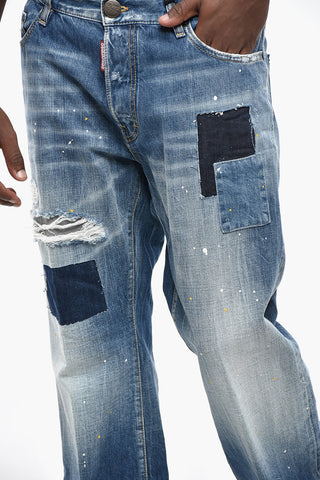 Straight-Leg-Jeans ROADIE mit Patchwork-Details 23cm