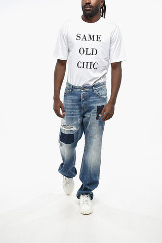 Straight-Leg-Jeans ROADIE mit Patchwork-Details 23cm