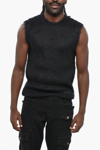 Gilet FUZZY aus Mohair-Mischung einfarbig