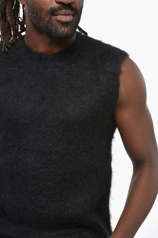 Gilet FUZZY aus Mohair-Mischung einfarbig