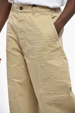 Hose Mit Distressed-Effekt Und Weitem Bein
