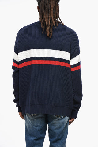 Maglia Girocollo in Lana con Patch Logata