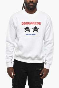 Rundhals-Sweatshirt COOL FIT aus Baumwoll-Frottee mit Druck auf der Vorderseite