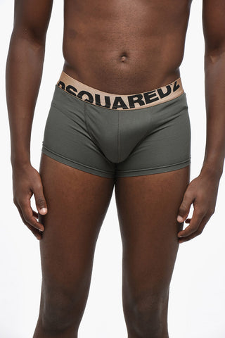 Stretch Cotton Boxer with Lettering Logo