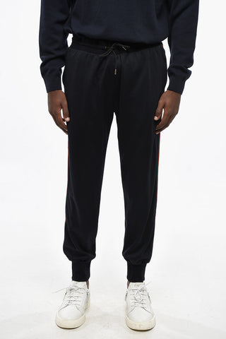 Joggers in Lana con Bande Laterali Multicolor