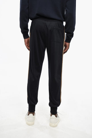 Joggers in Lana con Bande Laterali Multicolor