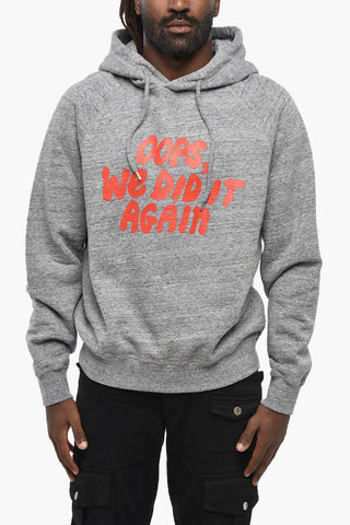 Hoodie COOL RAGLAN FIT aus Baumwollfleece mit Frontprint