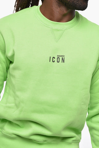 ICON 코튼 플리스 크루넥 스웨트셔츠 COOL FIT 프린트 로고