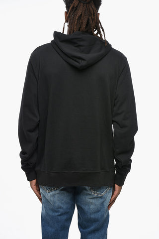 Brushed Cotton Hoodie with Printed Logo