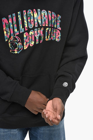Brushed Cotton Hoodie with Printed Logo