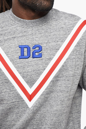 Felpa Girocollo COOL FIT in Cotone Felpato con Monogram in Rilievo
