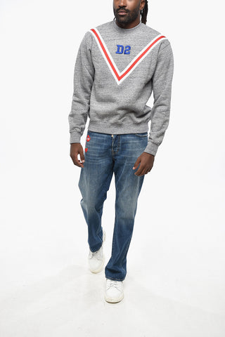크루넥 스웨트셔츠 COOL FIT 루프백 코튼 엠보 모노그램