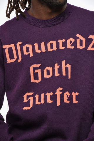 Lightweight Cotton D2 GOTH SURFER Crew-neck Sweater