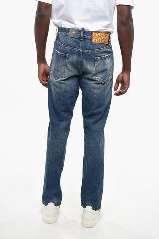 PAC-MAN Jeans 642 a Gamba Dritta con Patches 20cm