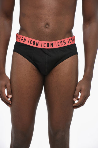 ICON Stretch Cotton Brief with Logoed Elastic Band