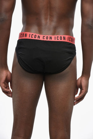 ICON Stretch Cotton Brief with Logoed Elastic Band