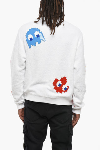 PAC-MAN Cotton Crewneck Sweatshirt COOL FIT with Contrast Patches