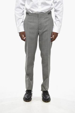 Micro Houndstooth Patterned Virgin Wool Suit