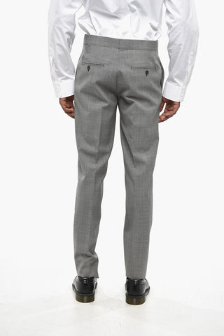 Micro Houndstooth Patterned Virgin Wool Suit