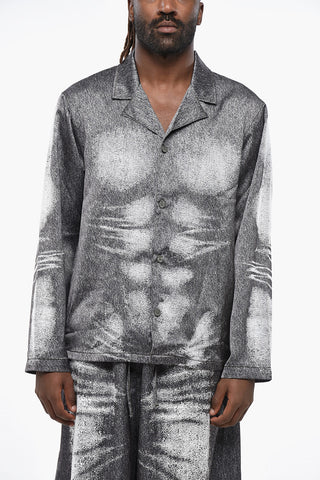 SAVAGE X FENTY BY RIHANNA Pyjamahemd in Denim-Optik mit langen Ärmeln