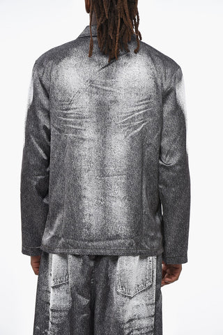 SAVAGE X FENTY BY RIHANNA Pyjamahemd in Denim-Optik mit langen Ärmeln
