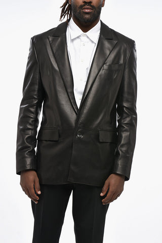 Giubbotto Blazer Fit in Pelle