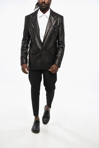 Giubbotto Blazer Fit in Pelle