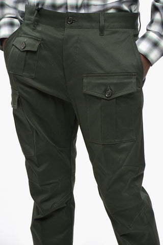 Cargo-Hose aus Stretch-Baumwolle mit silbernem Logo