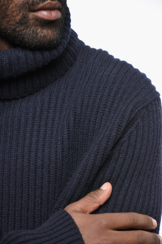 Cashmere Ribbed Turtleneck Sweater