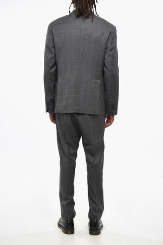Virgin Wool District Check Suit with Classic Lapel