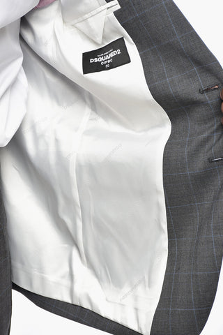 Virgin Wool District Check Suit with Classic Lapel