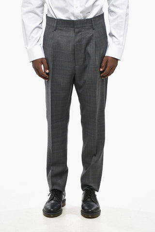 Virgin Wool District Check Suit with Classic Lapel