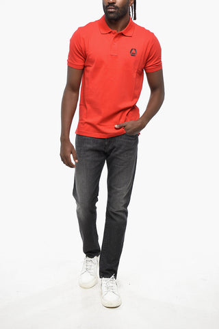 Stretch Cotton Polo T-SMITH 8-3 With Embossed Logo