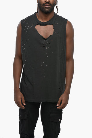 Tank Top CIGARETTE FIT with Vintage Effect and Studs