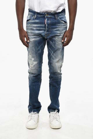 Distressed-Effect Jeans COOL GUY with Exposed Stitching 17cm