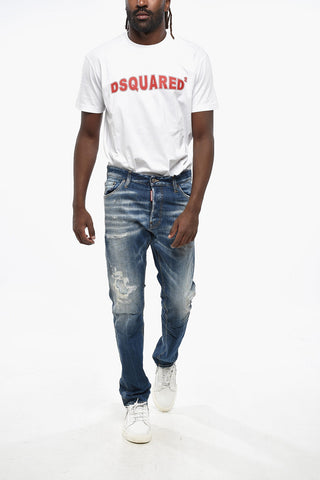 Distressed-Effect Jeans COOL GUY with Exposed Stitching 17cm