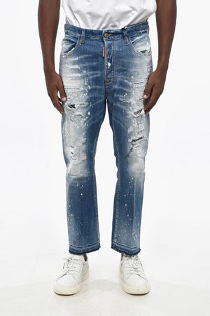 Bleached Jeans BRO with Suede Logo Patch 19cm