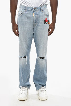 PAC-MAN Jeans 642 mit geradem Bein und Patches 20cm