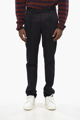 Stretch Cotton Chino Trousers LEADER with Regular Waist