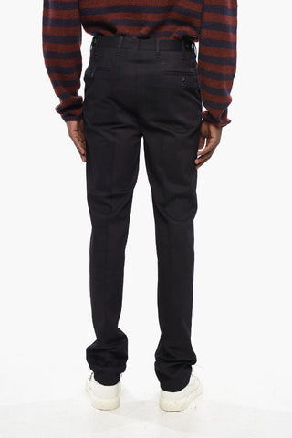 Stretch Cotton Chino Trousers LEADER with Regular Waist
