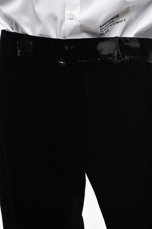 Pantaloni BOB in Velour a Gamba Dritta