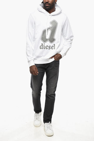 Hoodie aus angerauter Baumwolle GINNOUT mit aufgedrucktem Logo
