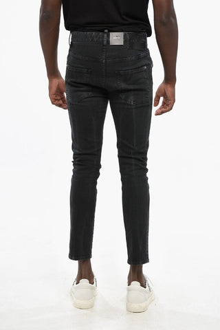 Jeans SKATER in Denim Stretch a Lavaggio Scuro 15cm