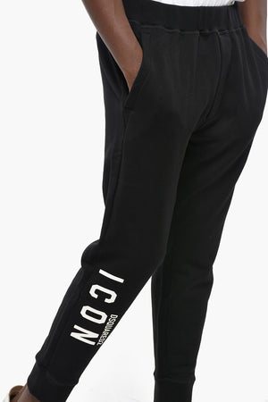Joggers ICON in Cotone Felpato con Polsini